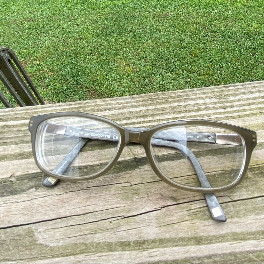 Liz Claiborne Men’s glasses frames grayish brown Taupe 53[]16 140